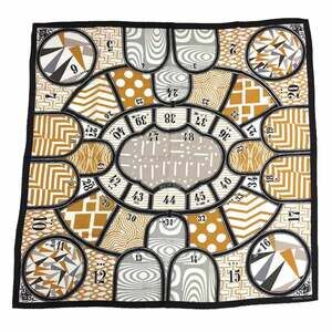 HERMES Black Silk Scarf